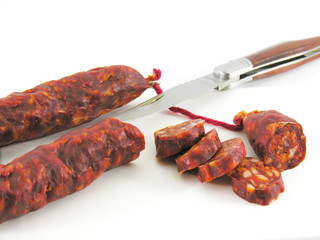 chorizo en tranches