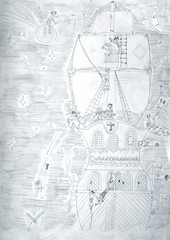 kinder gemälde piraten schiff