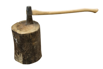 axe and log
