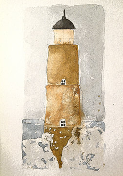 aquarelle phare