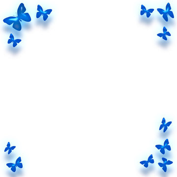 blue butterfly stationary