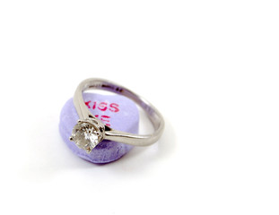 wedding ring and candy heart