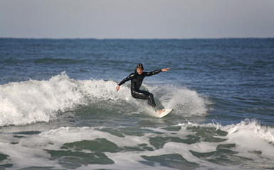 surfer making a forehand cutback