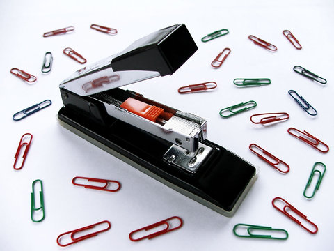 stapler with clamps