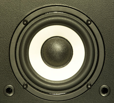 audio system equipment - speaker close up view
