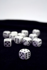 dices on black