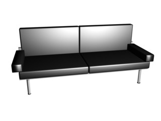 black executive sofa
