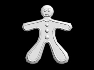 angry gingerbread man