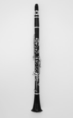 clarinet, white background