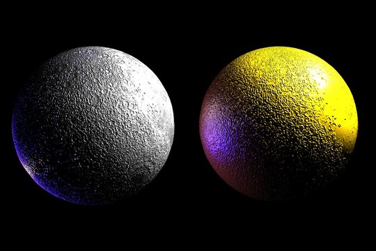 twin moons (one gold)