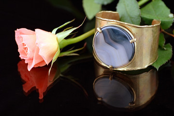 bracelet and rose