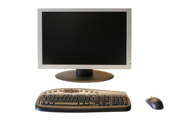 wide screen lcd monitor with wireless keyboard and