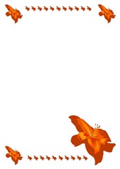 briefpapier lilie 1 - lily letter paper © Bettina Krammer