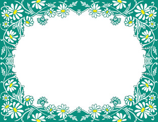 stock image of daisies frame