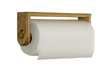 paper towels roll on hardwood holder