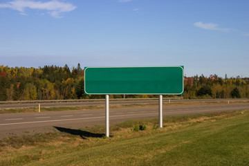 blank highway sign