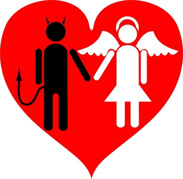 devil and angel. it is love.