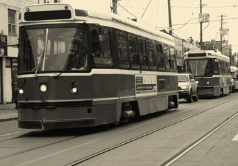 Fototapeta na wymiar tram