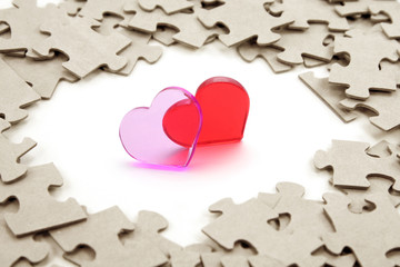 heart and puzzle