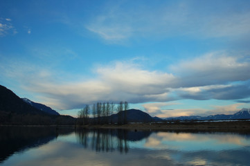 fraser river sunset