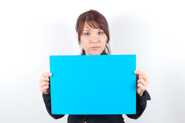 woman holding a banner #8