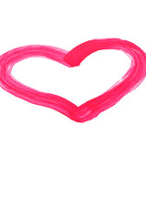 pink watercolor heart