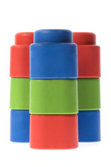 stack of colorful building blocks - no trademarks