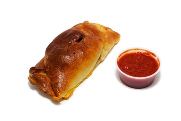 calzone with sauce