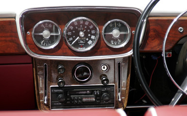 vintage car dashboard