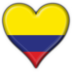 bottone cuore  colombia button heart flag