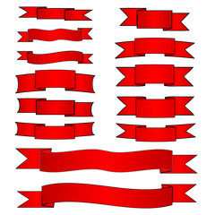 red banners set