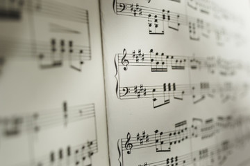 sheet of musical notes
