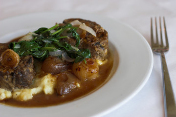 meatloaf with potatoes and onions