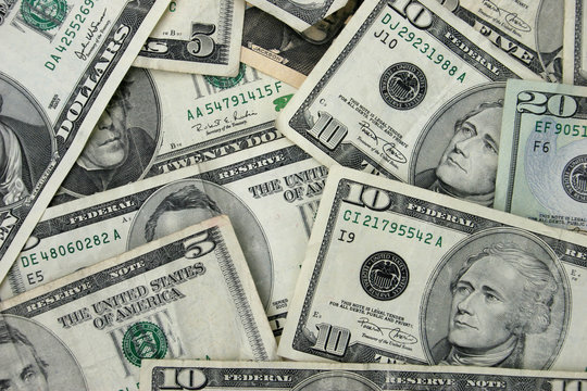 pile of american money
