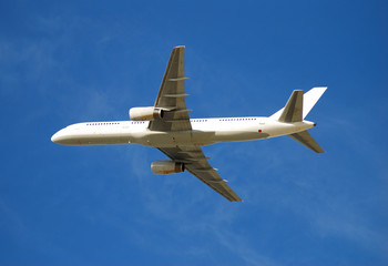 Fototapeta na wymiar boeing 757 jet in white color