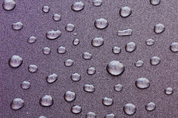 water drops on metal background