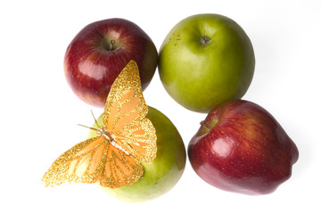 apples with butterfly