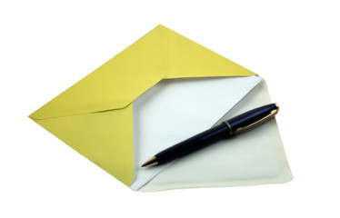 envelope and pen