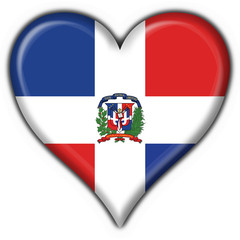 bottone cuore dominican repubblic heart flag