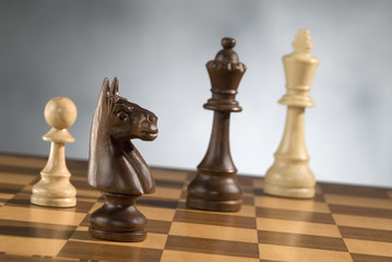  wooden chess game pieces