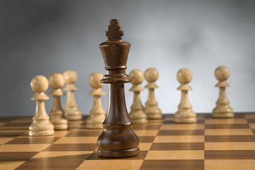  wooden chess game pieces