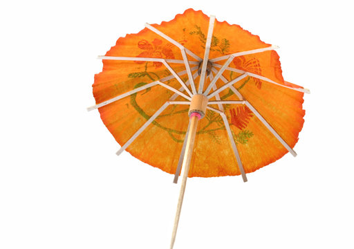 Orange Cocktail Umbrella