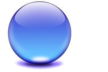 glaskugel blau