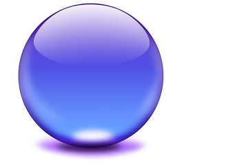azurblaue glaskugel