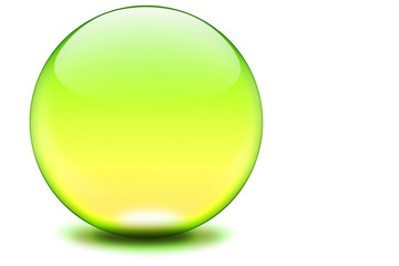 glaskugel grüngelb