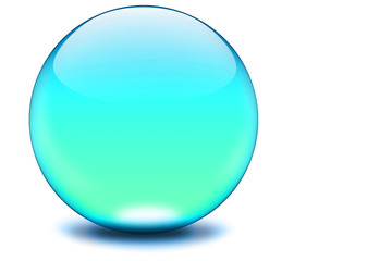 hellblaue glaskugel