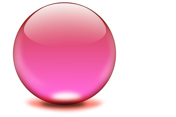 Obraz premium glaskugel pinkrot
