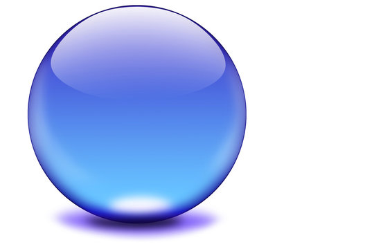 glaskugel blau