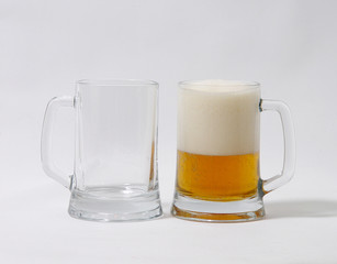 two beer mugs