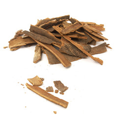 cinnamon sticks on a white background
